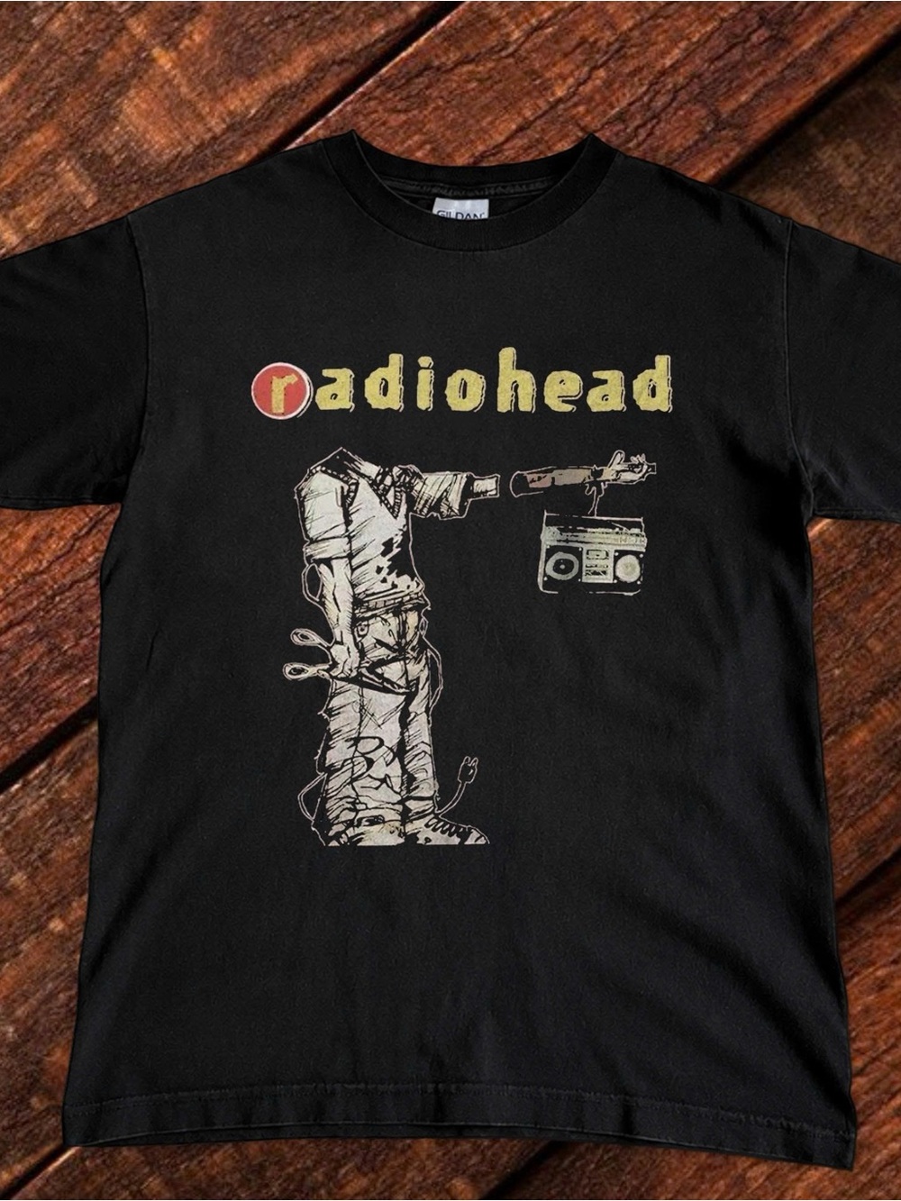Radiohead Graphic Tee with Yellow and Red Print - Picture 1 of 2